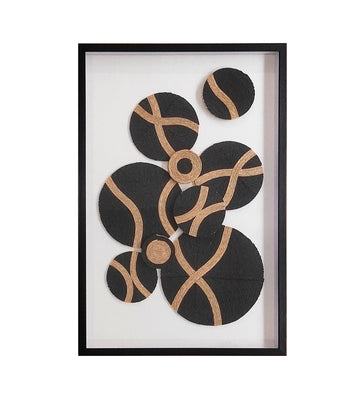 Modern Geometric Paper String Wall Art with PS Frame