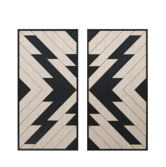 Geometric Elegance: Carved MDF Wall Art Set