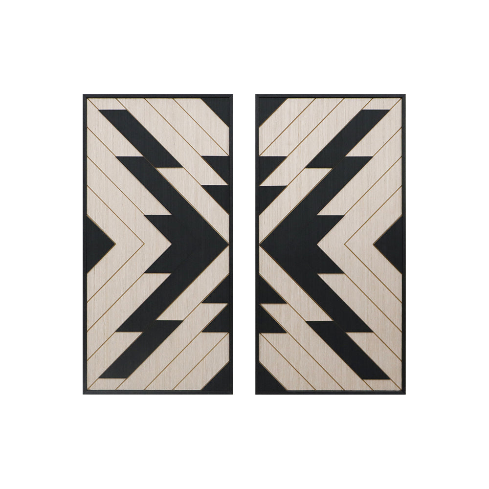 Geometric Elegance: Carved MDF Wall Art Set