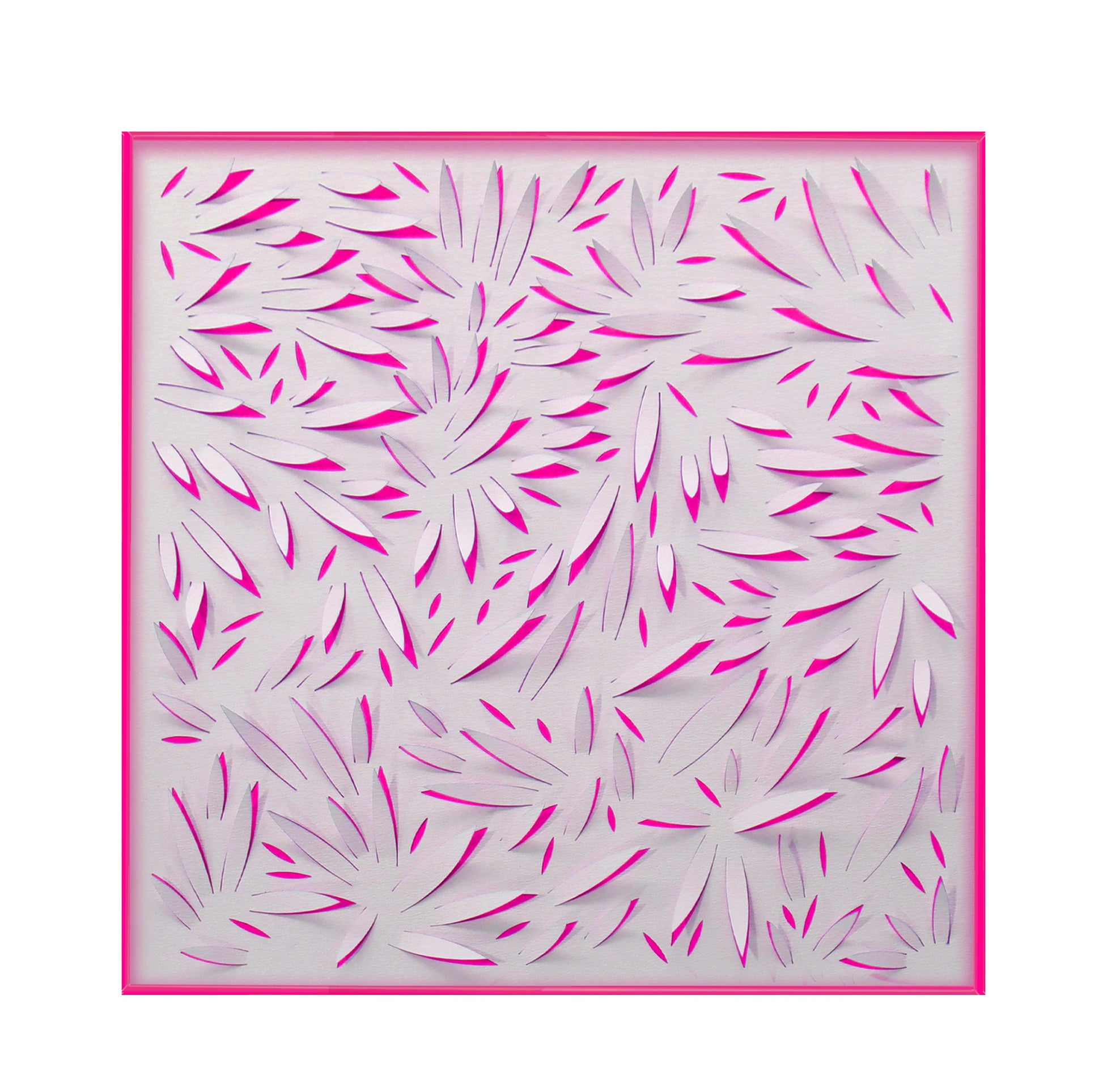 Elegant Pink Petal Paper Wall Art with Acrylic Frame