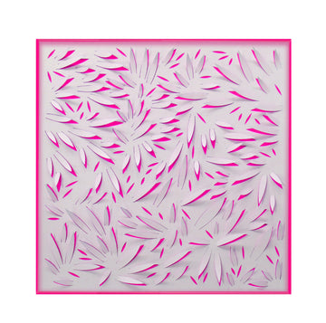 Elegant Pink Petal Paper Wall Art with Acrylic Frame