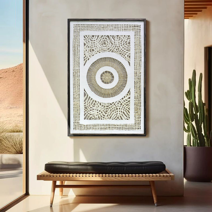 Intricate Geometric Textured Wall Art