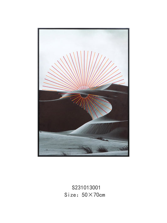 Desert Radiance: Modern Geometric Wall Art