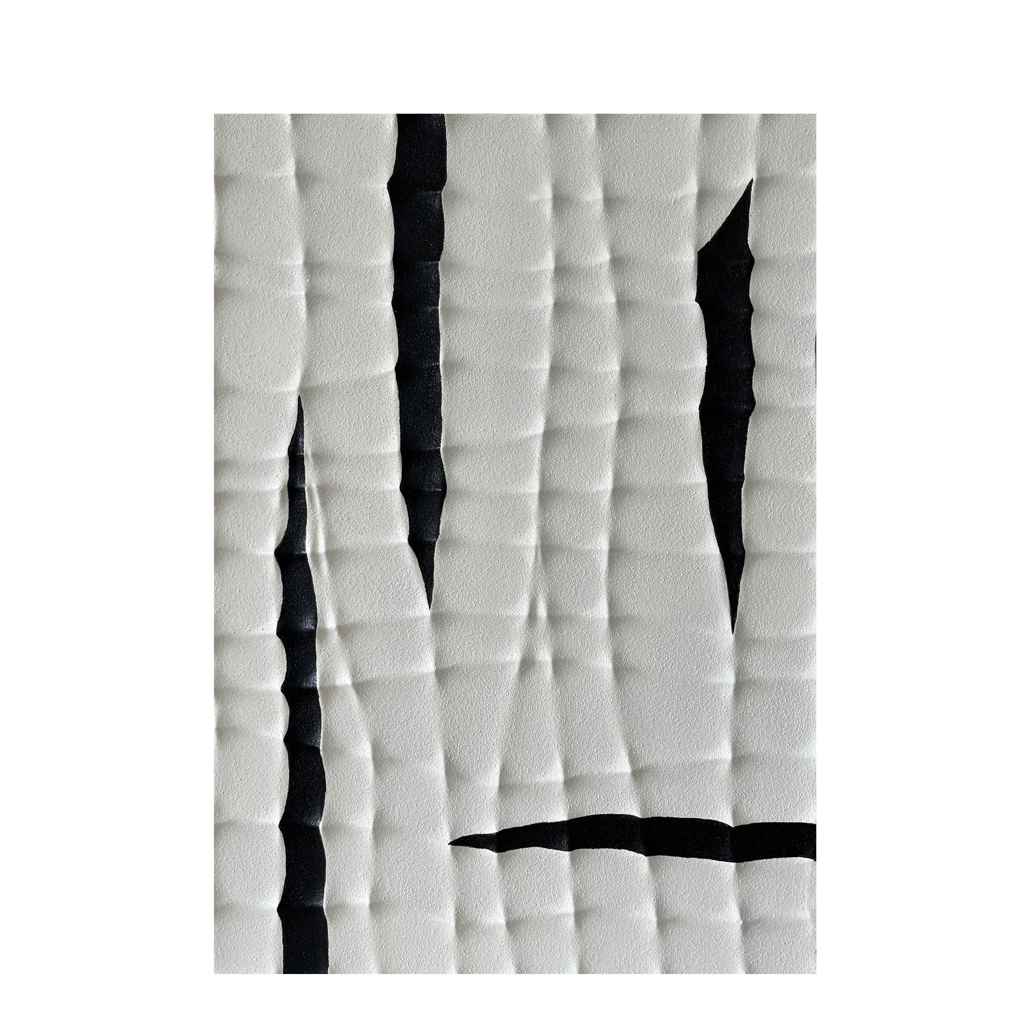 Abstract Black and White MDF Wall Art