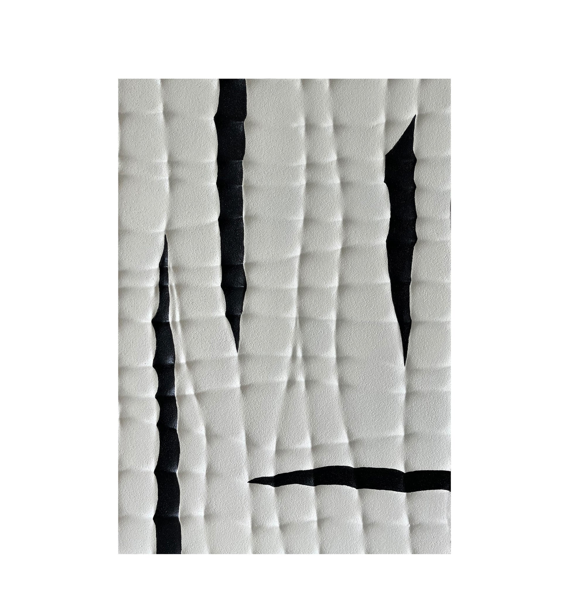 Abstract Black and White MDF Wall Art