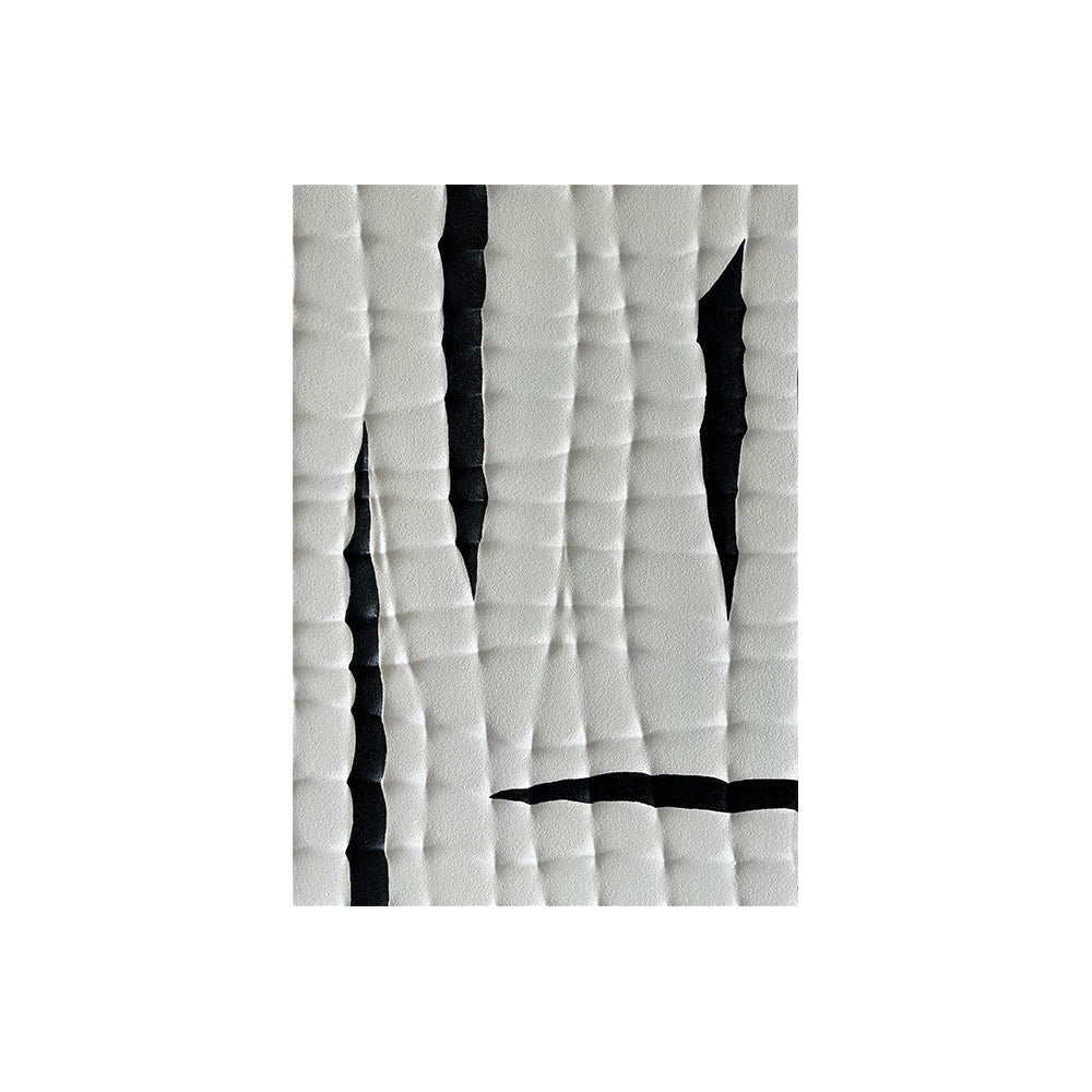 Abstract Black and White MDF Wall Art