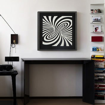 Black and White Optical Illusion Wall Art