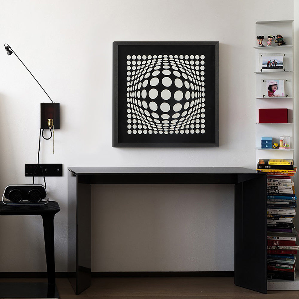 Geometric 3D Dot Illusion Wall Art