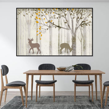 Tranquil Deer in Autumn Canvas Wall Art