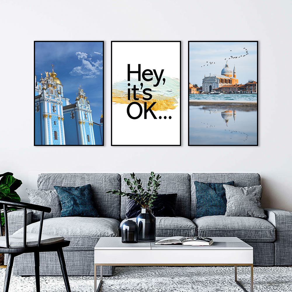 3 Piece Islamic Architecture Canvas Wall Art