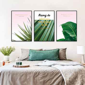 3 Piece Always Do What You Are Afraid To Do Canvas Wall Art