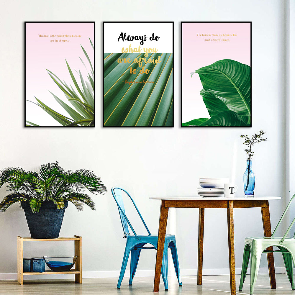 3 Piece Always Do What You Are Afraid To Do Canvas Wall Art