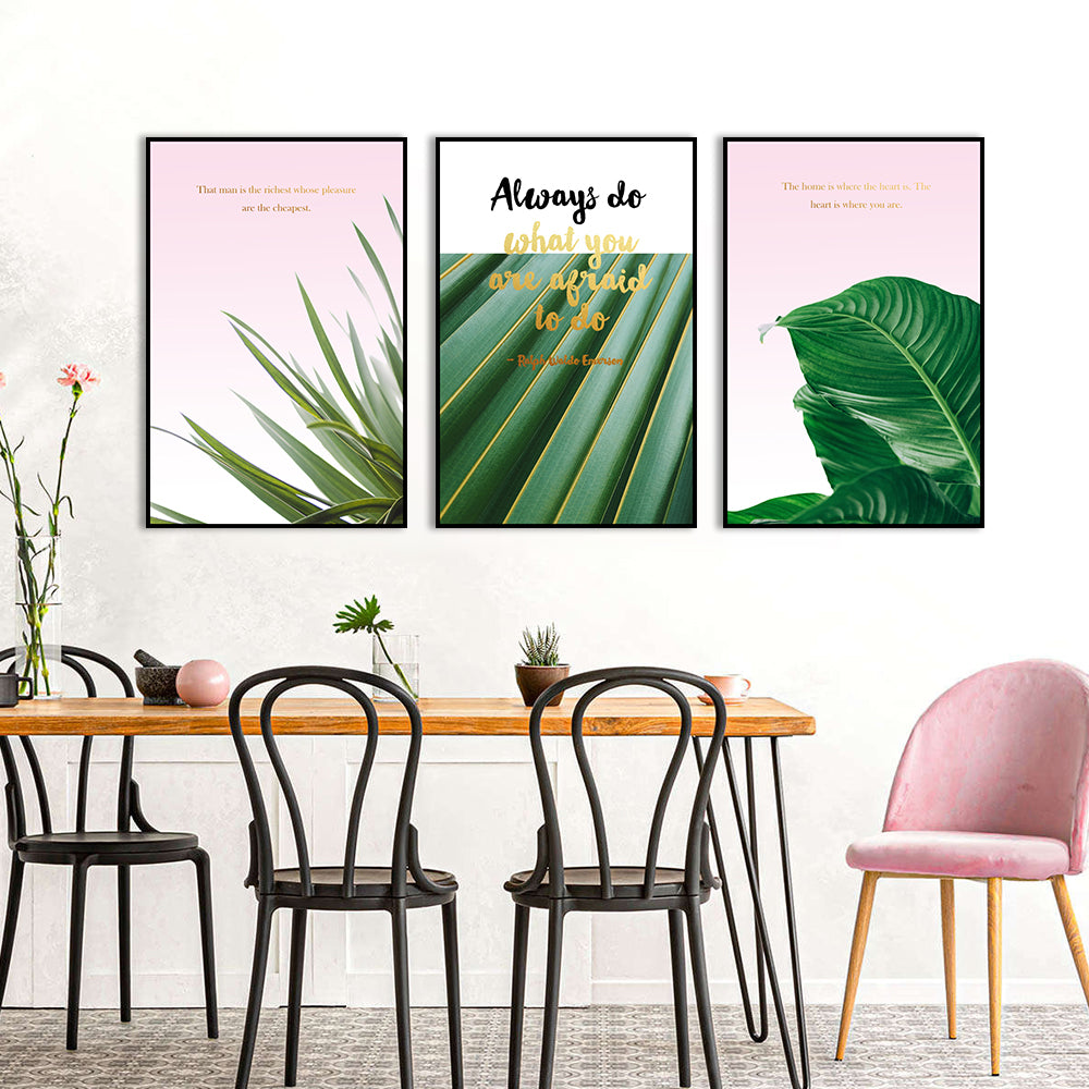 3 Piece Always Do What You Are Afraid To Do Canvas Wall Art