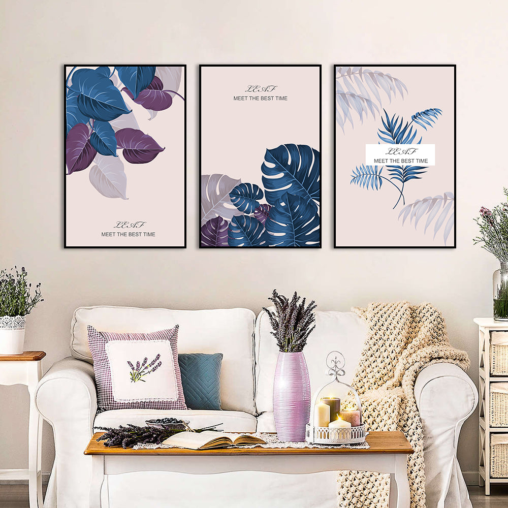 3 Piece Nordic Meet the Best Time Canvas Wall Art