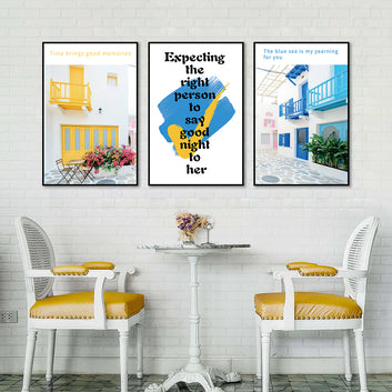 3 Piece Nordic Time Brings Good Memories Canvas Wall Art