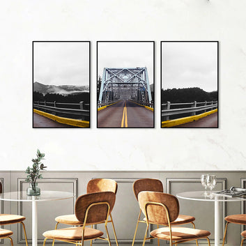 3 Piece Highway Bridge Canvas Wall Art