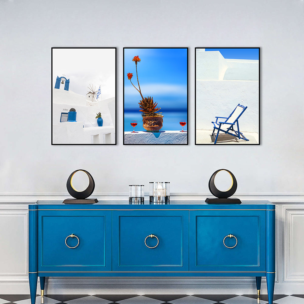 3 Piece Nordic Mediterraneen Architecture Canvas Wall Art