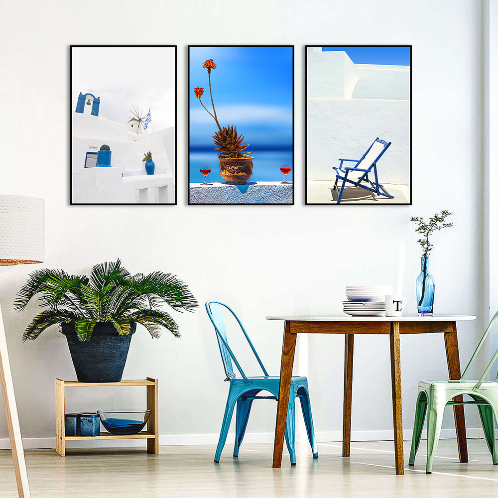 3 Piece Nordic Mediterraneen Architecture Canvas Wall Art