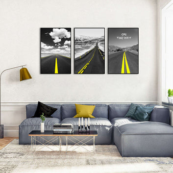 3 Piece Nordic On the Way Canvas Wall Art