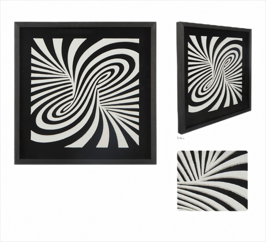 Black and White Optical Illusion Wall Art