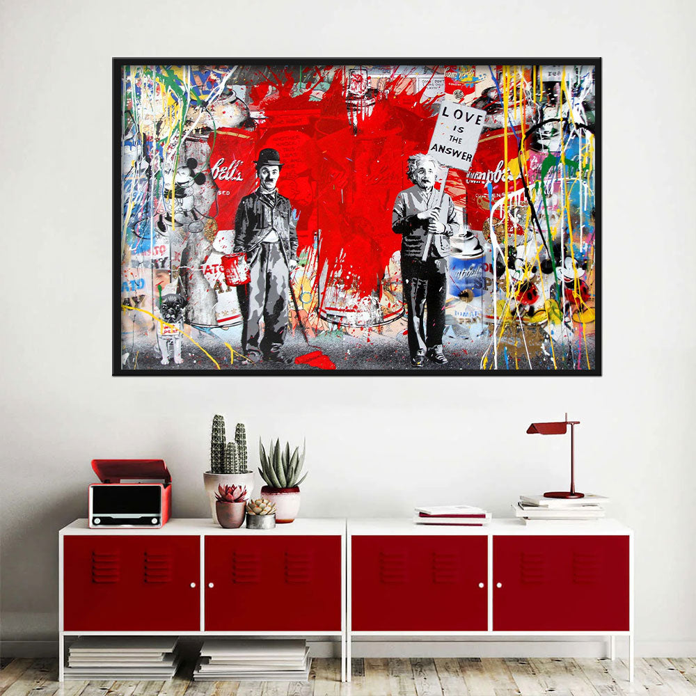 Banksy Love is the Answer Canvas Wall Art