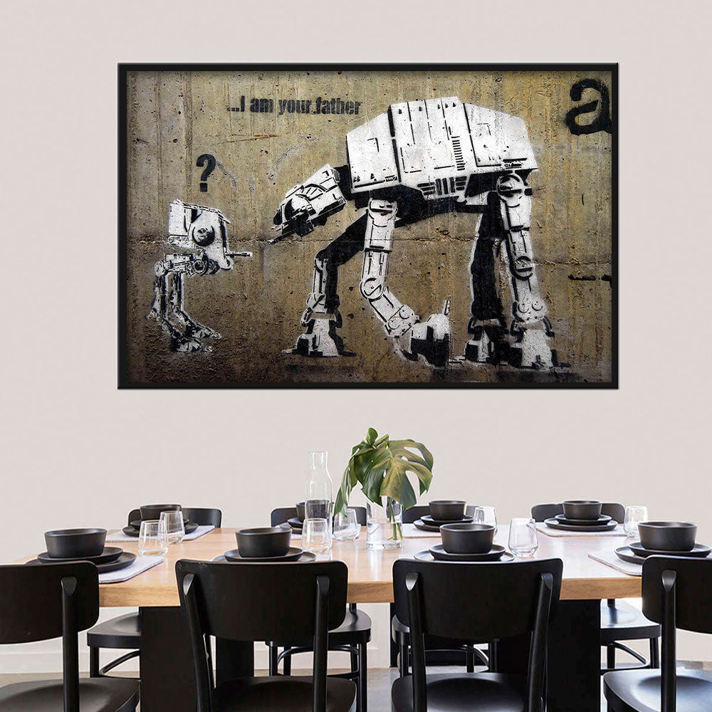 Banksy I Am Your Father Canvas Wall Art
