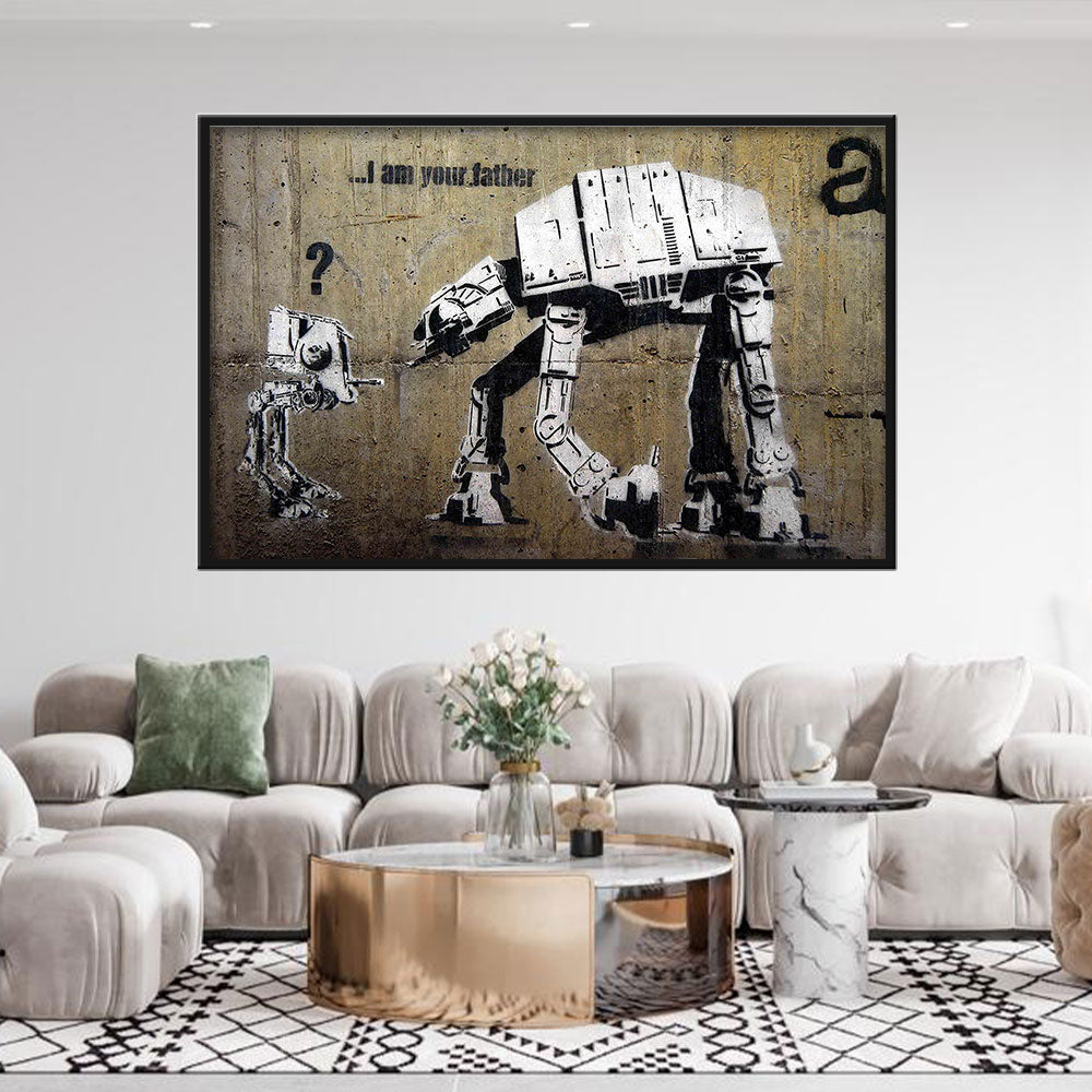 Banksy I Am Your Father Canvas Wall Art