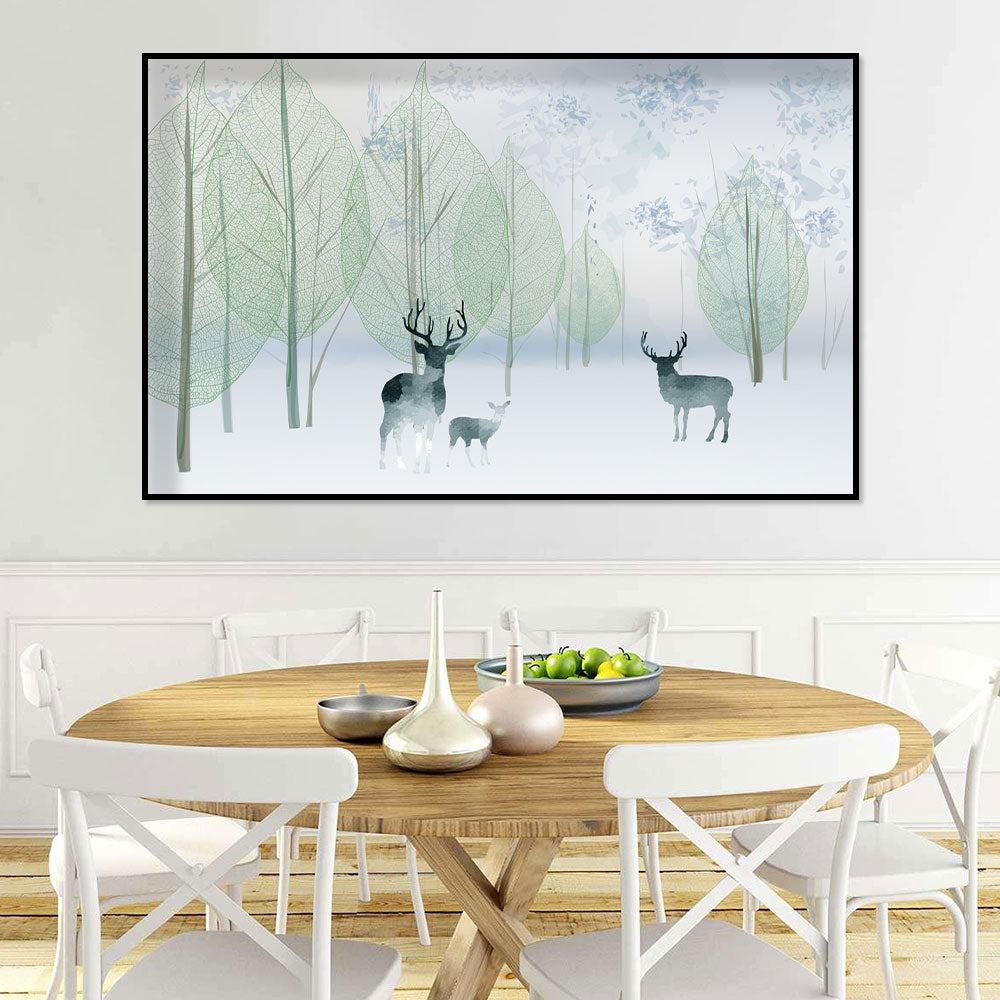 Enchanted Forest Deer Canvas Wall Art