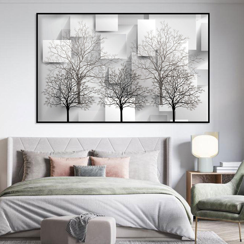 Abstract Geometric Forest Canvas Wall Art