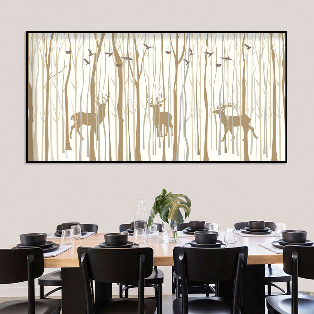 Woodland Stags Canvas Wall Art