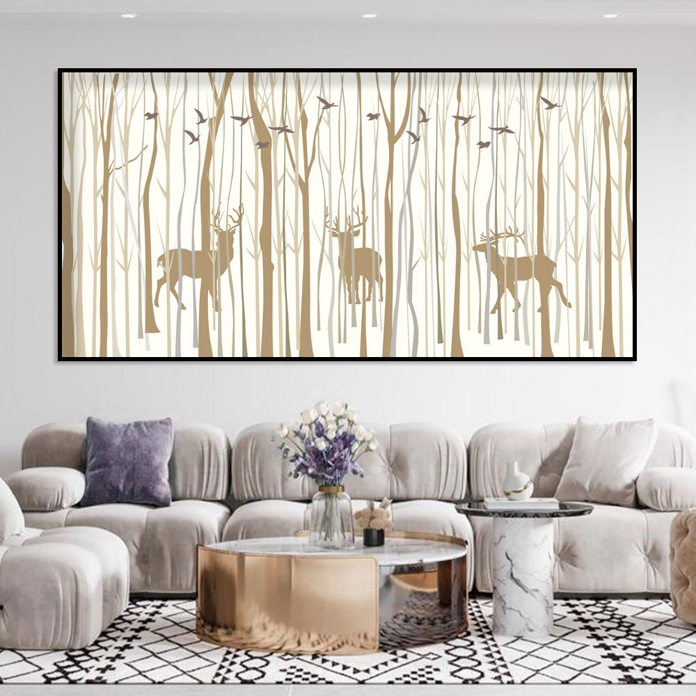 Woodland Stags Canvas Wall Art