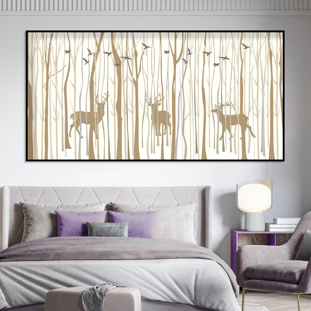 Woodland Stags Canvas Wall Art