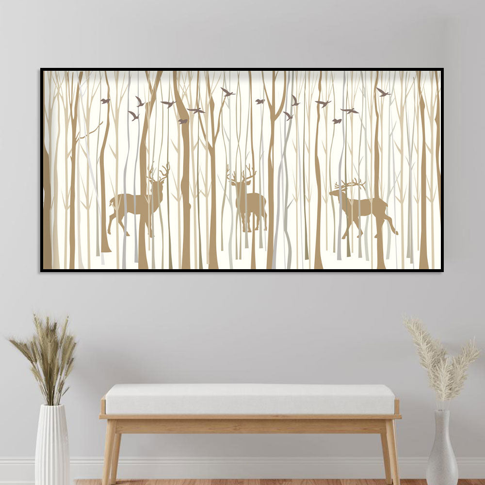 Woodland Stags Canvas Wall Art