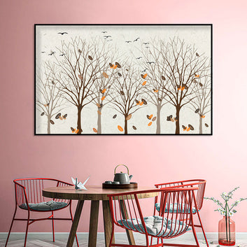 Autumn Breeze Trees Canvas Wall Art