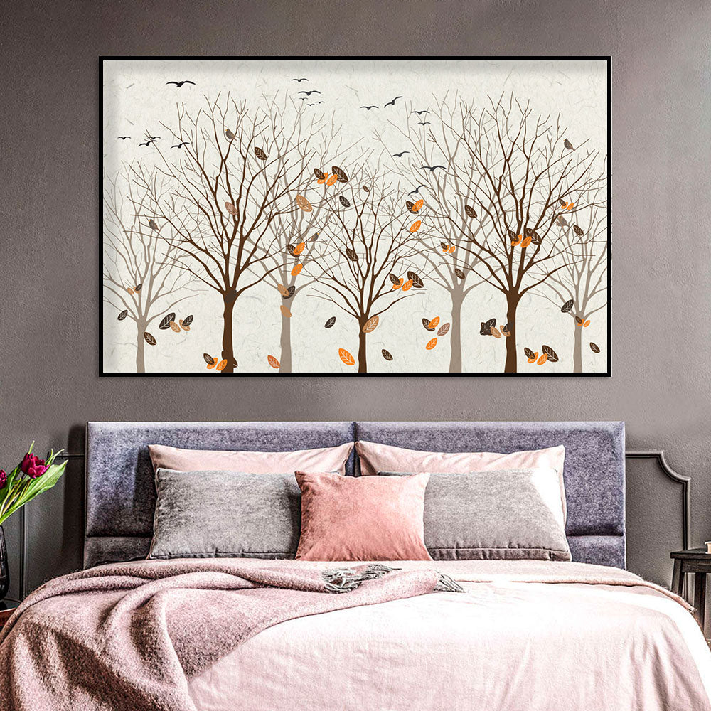 Autumn Breeze Trees Canvas Wall Art