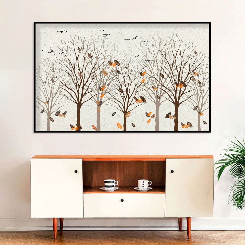 Autumn Breeze Trees Canvas Wall Art