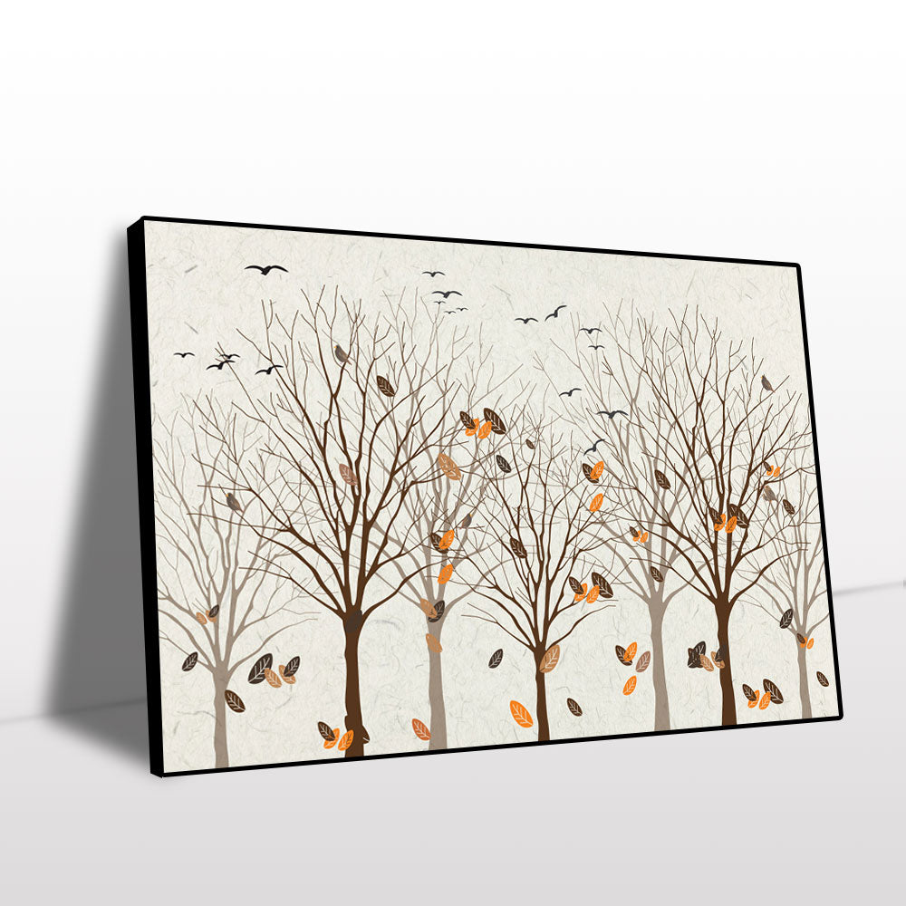 Autumn Breeze Trees Canvas Wall Art