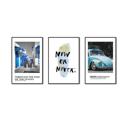 3 Piece Nordic Now or Never Canvas Wall Art