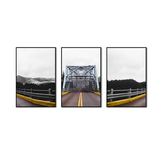 3 Piece Highway Bridge Canvas Wall Art