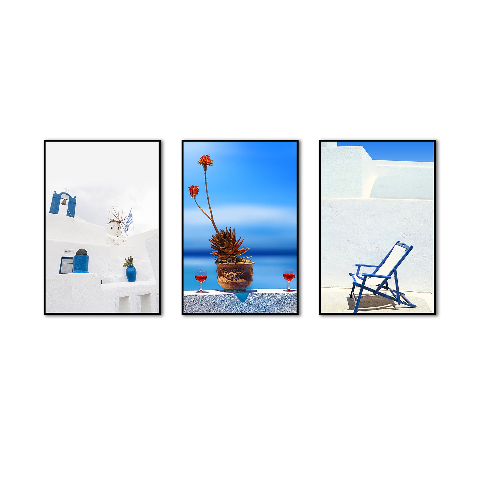 3 Piece Nordic Mediterraneen Architecture Canvas Wall Art