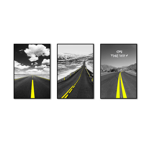 3 Piece Nordic On the Way Canvas Wall Art