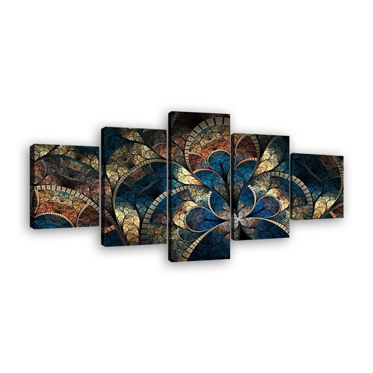 Abstract Fantasy Flowers Canvas Wall Art