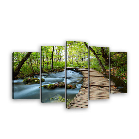 Boardwalk in National Park Canvas Wall Art