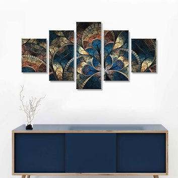 Abstract Fantasy Flowers Canvas Wall Art