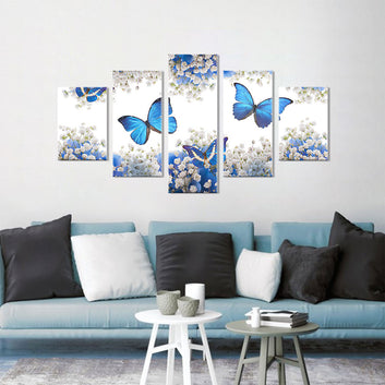 Butterflies on Flower Canvas Wall Art