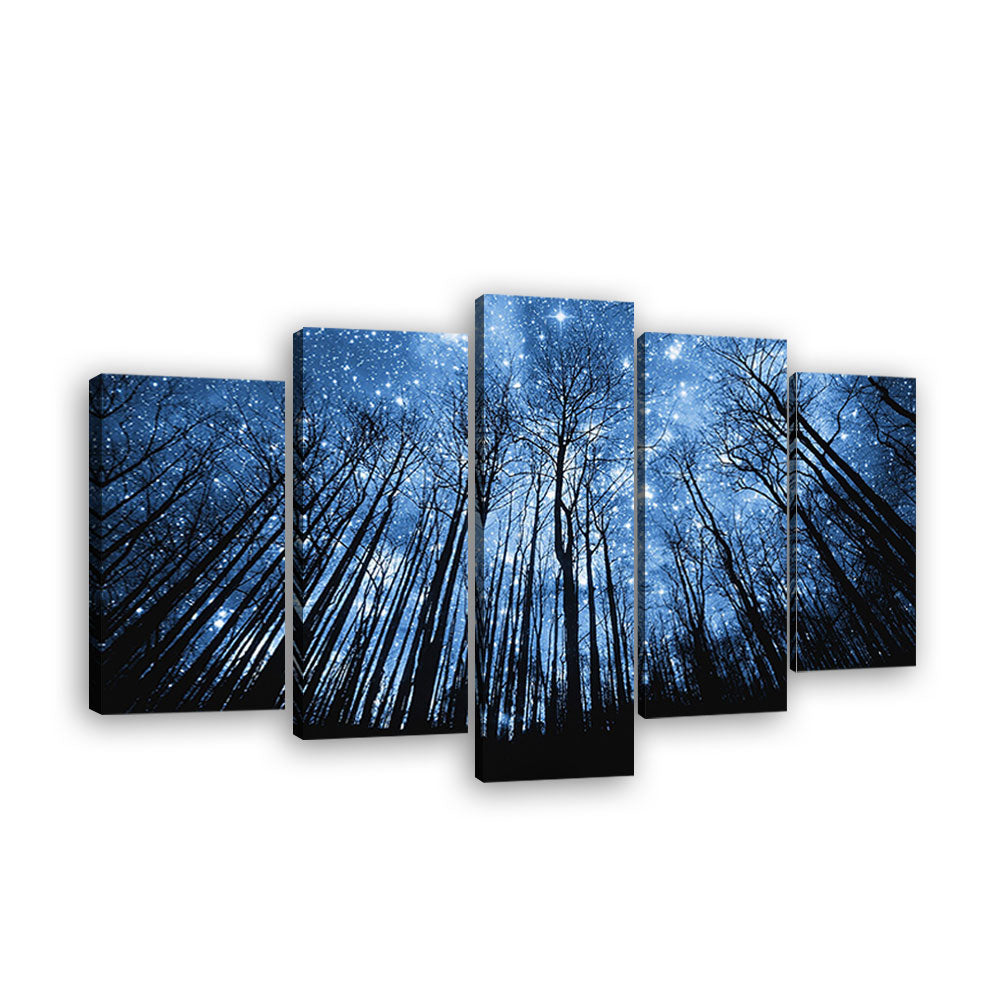 Forest of Stars Night View Canvas wall art