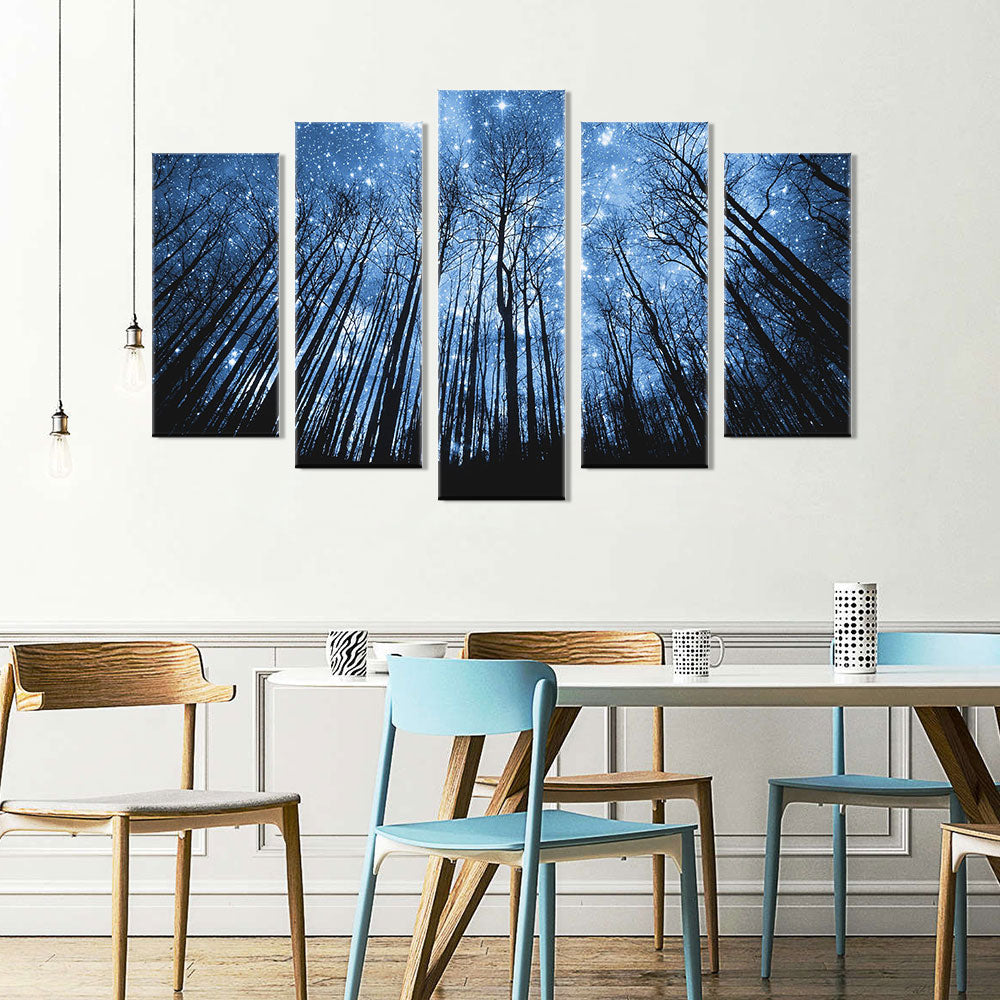 Forest of Stars Night View Canvas wall art