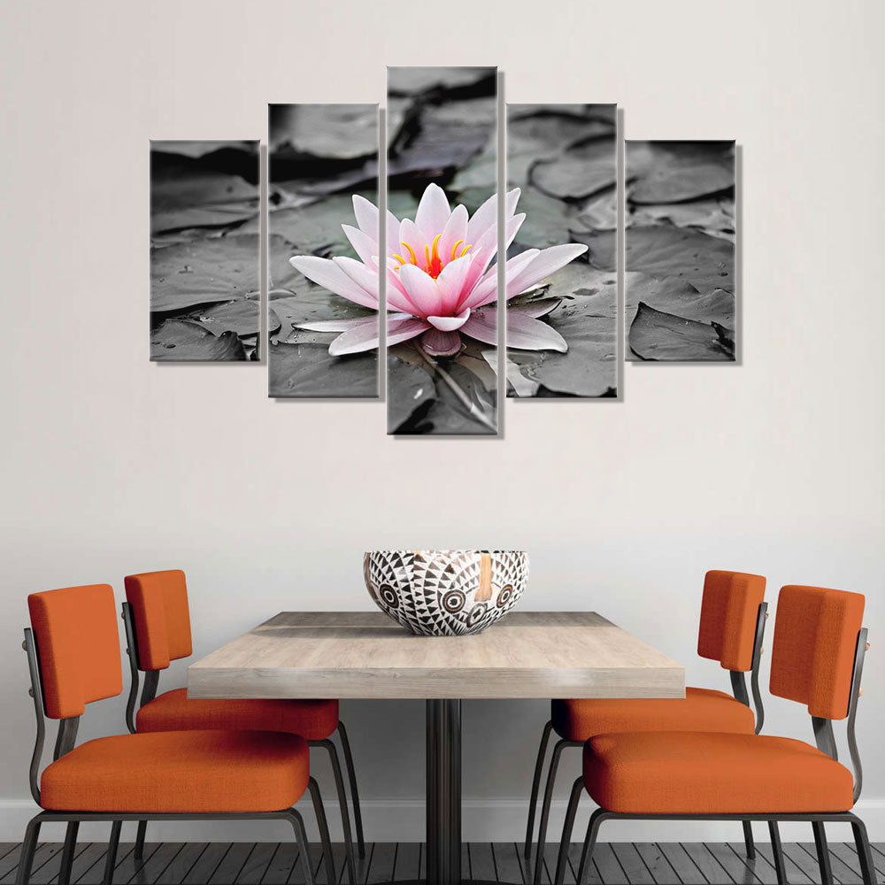 Pink Water Lily canvas wall art