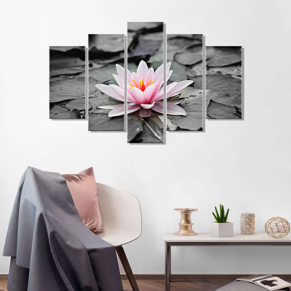 Pink Water Lily canvas wall art