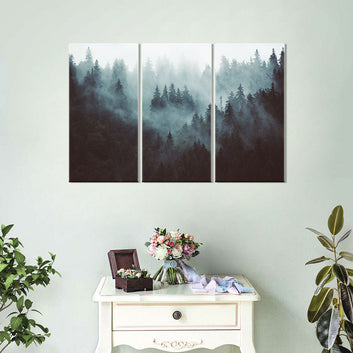 Misty Forest Canvas Wall Art